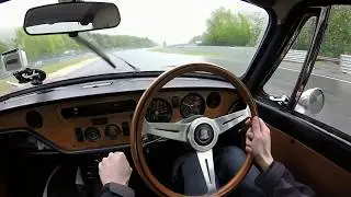 Spa Classic 2017 - Triumph GT6 overtaking in the rain