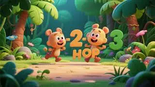 1-2-3 Jungle Hop 🐵🌴 | Counting & Action Song | Nursery Rhymes & Kids Songs