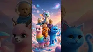 Trump, Putin & Kim Jong Un in a Fantasy World Adventure 🐉🦙🐱 #Trump #Putin #KimJongUn #AIAnimation