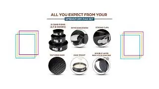 RFAQK 100pcs Cake Pan Set for Baking + Cake Decorating Supplies 3 Round Non Stick Springform Pan Set