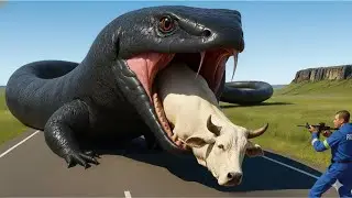 Part 2: Brave Warriors Battle Giant Komodo Dragon to Rescue an Autistic Cow 🐉🐂