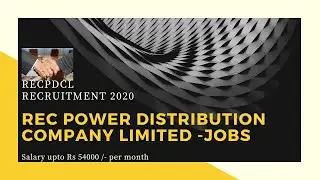 RECPDCL Recruitment 2020 , REC Power Distribution Company Limited Vacancy , Jobs Notifications