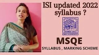 ISI MSQE syllabus discussion || updated syllabus of 2022 | pattern of question , marking scheme