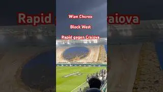 Choreo vom Block West | Rapid Wien vs. Craiova #rapidwien #football #blockwest #ultras