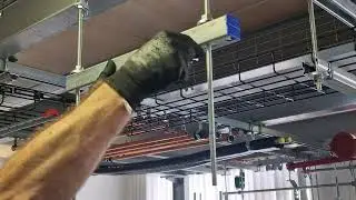 Two-tier strut trapeze with nVent CADDY SN Series Nut and SNSW Flanged Nut