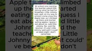 The Breakfast Confusion #SchoolHumor #TeacherCorrection #JohnnyLogic #GrammarFail #CountingApples