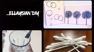 HOME DECOR|acrylic paint| DIY,painting|Q-tips| dipingiamo con i cotton fioc!! Time lapse