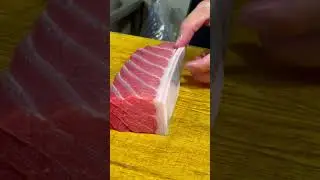 Flawless Otoro Trimming! 😍 The Finest Bluefin Tuna Sashimi Prep! 🔪🐟 #Sushi #tuna  #SatisfyingCut