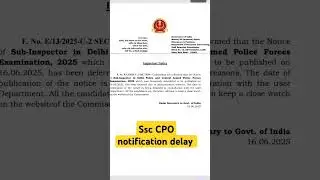 Ssc CPO notification 2025 delay ##SSC CGL ##SSC CHSL ##SSC MTS