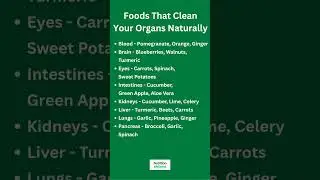 Which Foods Clean Your Organs Naturally?