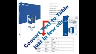 Text to Table Conversion in MS Word | Step-by-Step Tutorial | text into table conversion