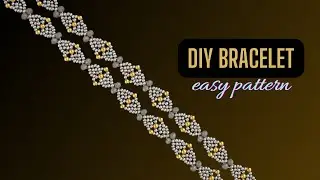 How to make seed beaded bracelet. Beading tutorial. Jewelry making