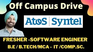 Atos Syntel off campus drive for graduate 2021 batch