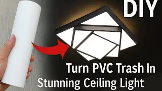 DIY Modern Ceiling Light: Transforming Old PVC Pipes into Stylish Home D&eacute;cor
