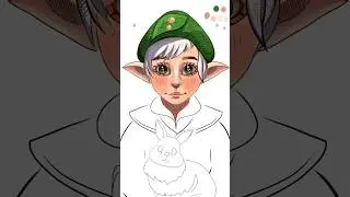 elf and rabbit #krita #timelapse #art #drawing #artist #portrait