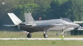 15-04-'25. Volkel ochtend missie.  4 x F35. Terugkeer. Met doorstarts.