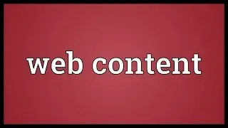 Web content Meaning
