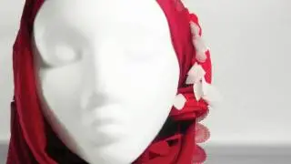Dark Red Flower Underscarf: DRDFUPL