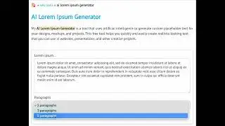 AI Lorem Ipsum Generator - Free SEO tool