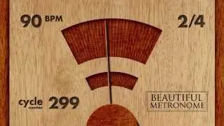 90 BPM 2/4 Wood Metronome HD