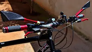 COMO COLOCAR RETROVISOR DE MOTO NA BICICLETA !! (PASSO A PASSO)