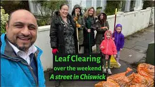 Hanif Khan joins leaf clearing in Chiswick on the 7th Dec 2025