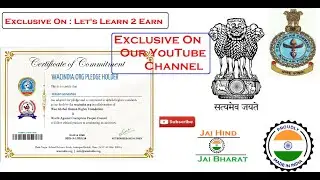 WAC INDIA Certificate II E-Pledge Certificate II Corruption Free India || Free Off-Cost Certificate✨