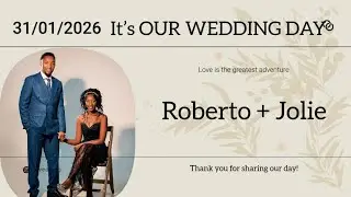 LIVE || Wedding ceremony of Roberto & Jolie