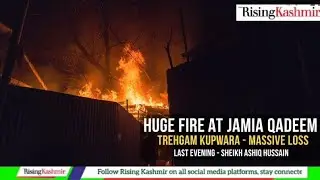 Fire breaks out at Jamia Qadeem in Trehgam, Kupwara, last evening; property damage estimated in lakh