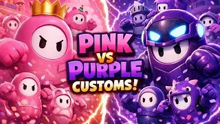 FALL GUYS LIVE🔴 custom match PINK VS PURPLE