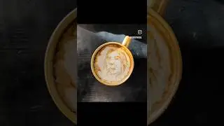 Drawing Severus Snape (Harry Potter) on coffee #art #books #artist