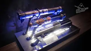 LED Lightsaber & Helmet Display stands from Quest Design