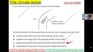 Circular Motion, IGCSE Cambridge Physics (0625) for CIE, P1, Motion, forces & energy