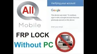 Q Mobile Google Account Bypass method 2017 All Qmobile by waqas mobile