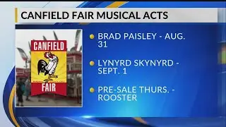Canfield Fair announces 2025 music headliners