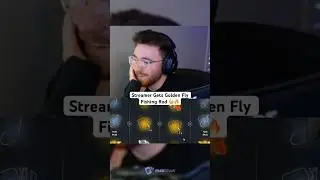 Streamer Gets Golden Fly Fishing Rod 😳🔥 #feedshorts #twitch #gaming