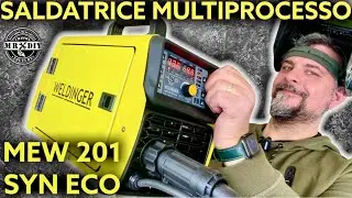 Saldatrice multiprocesso Weldinger MEW 201 SYN ECO e troncatrice per metallo TJ3000. Muscarella