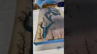 Pouring Epoxy Resin, Fractal Wood Burn