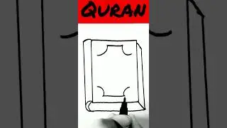 How to draw quran step by step#Quran art