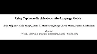 Using Captum to Explain Generative Language Models