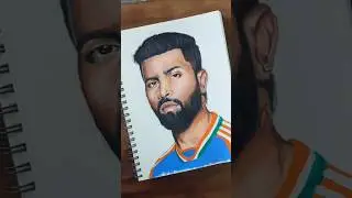 Hardik pandya drawing| hardik pandya colour pencils drawing| realistic drawing| #hardikpandya