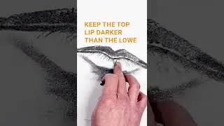 How to draw a mouth - Easy step-by-step charcoal tutorial