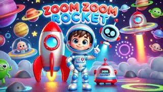 Zoom Zoom Rocket | Fun Space Adventure Rhyme for Kids | 3D Animated Nursery Song