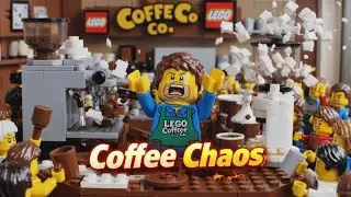 Lego World Presents: LEGO City Coffee Chaos ☕🔥 | Barista Morning Rush Stop-Motion Animation
