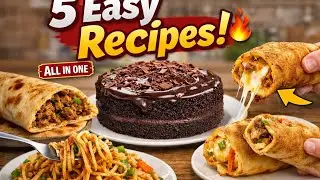Easy Homemade Recipes | Beef Keema Roti, Egg Cheese Roll, Noodles & Chocolate Cake 🍰