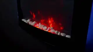 TruFlame LED Side Lit (7 colours) Wall Mounted Arched Glass Electric Fire with Pebble Effect