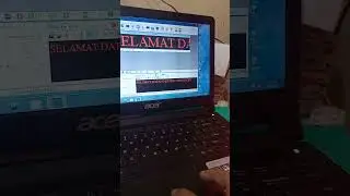 setting running text pakai software POWER LED