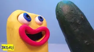 Why CUCUMBERS Are DANGEROUS For Clay | Funny Stop Motion Animation, Claymation by Sclay