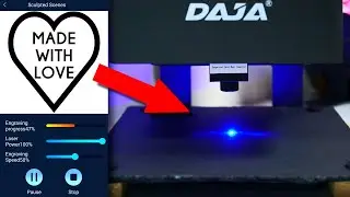 #297 DAJA DJ6 Laser on Slate / Not what I Expected... / How to, including the app settings