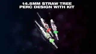 14 5mm Dab Straw with Tree Perc Kit   B1197 PZR
